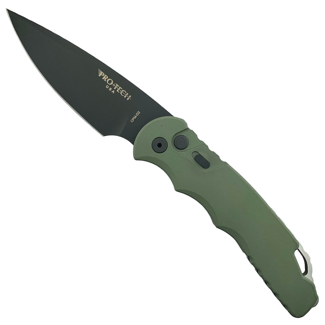 Pro-Tech OD Green TR-4 Auto Knife, CPM-D2 Black Blade