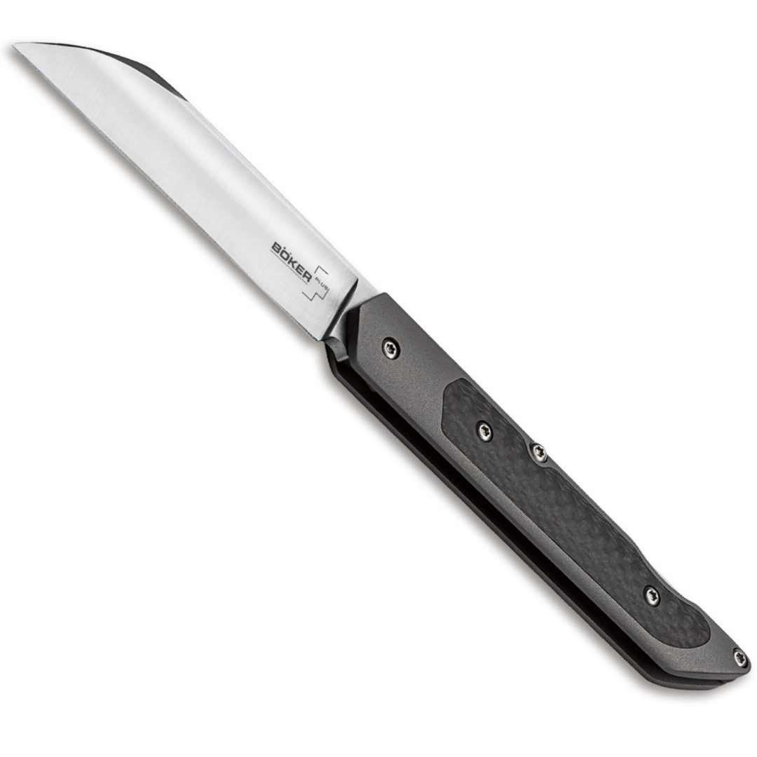 Boker Plus Genios Carbon Fiber/Ti Lockback Knife, Satin