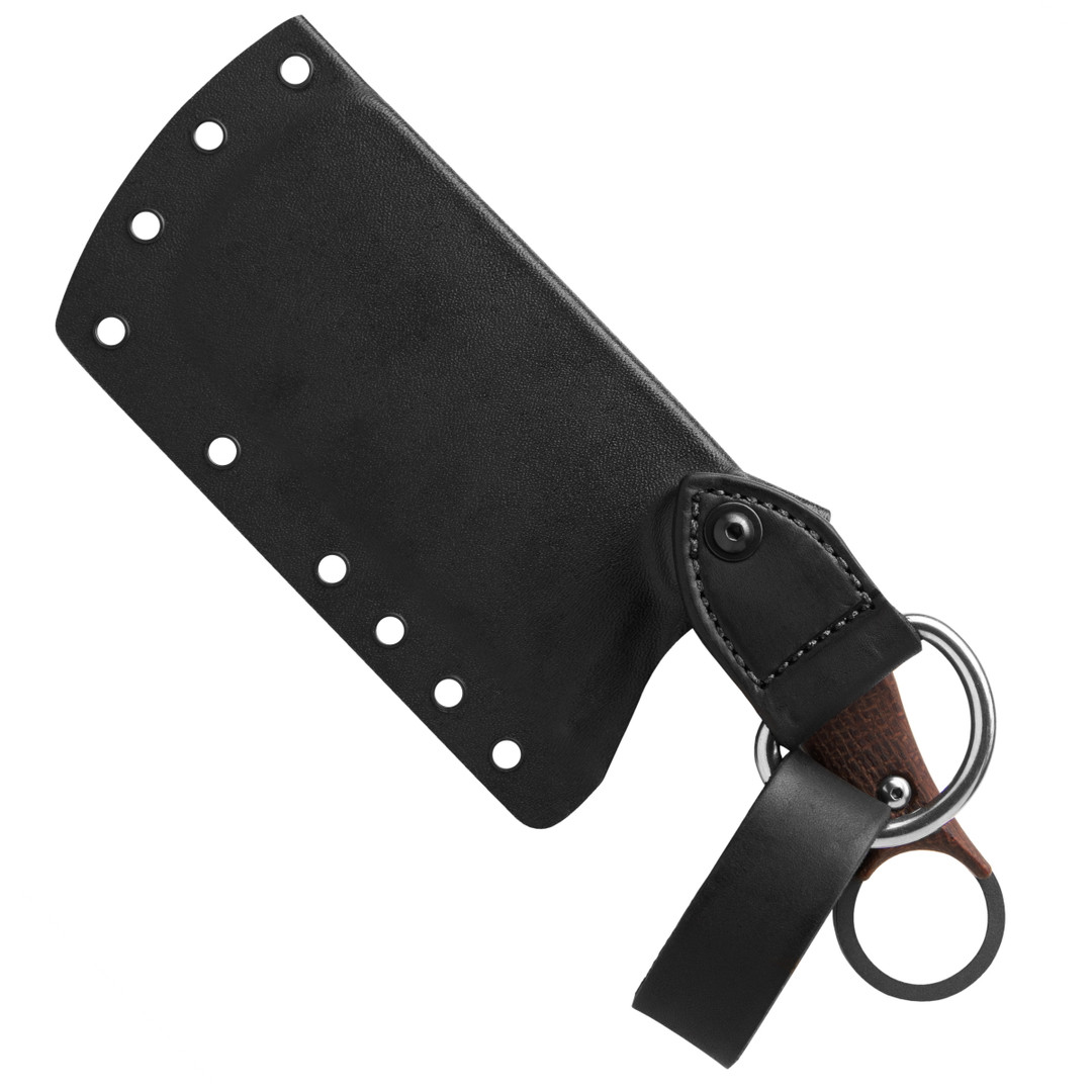 TOPS Knives Tidal Force Fixed Blade, Black Cleaver, Sheath