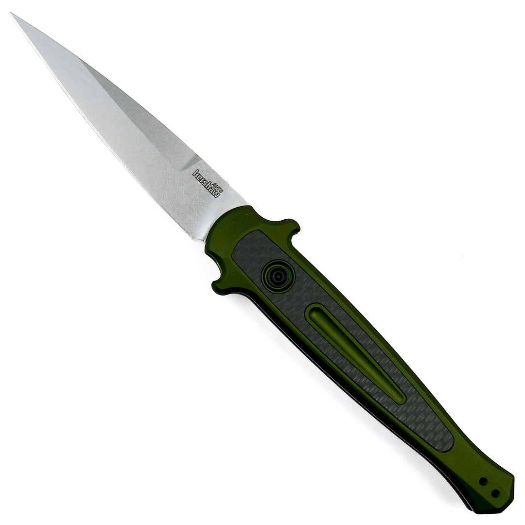 Kershaw OD Green Launch 8 Auto Knife, Carbon Fiber, Stonewash Blade