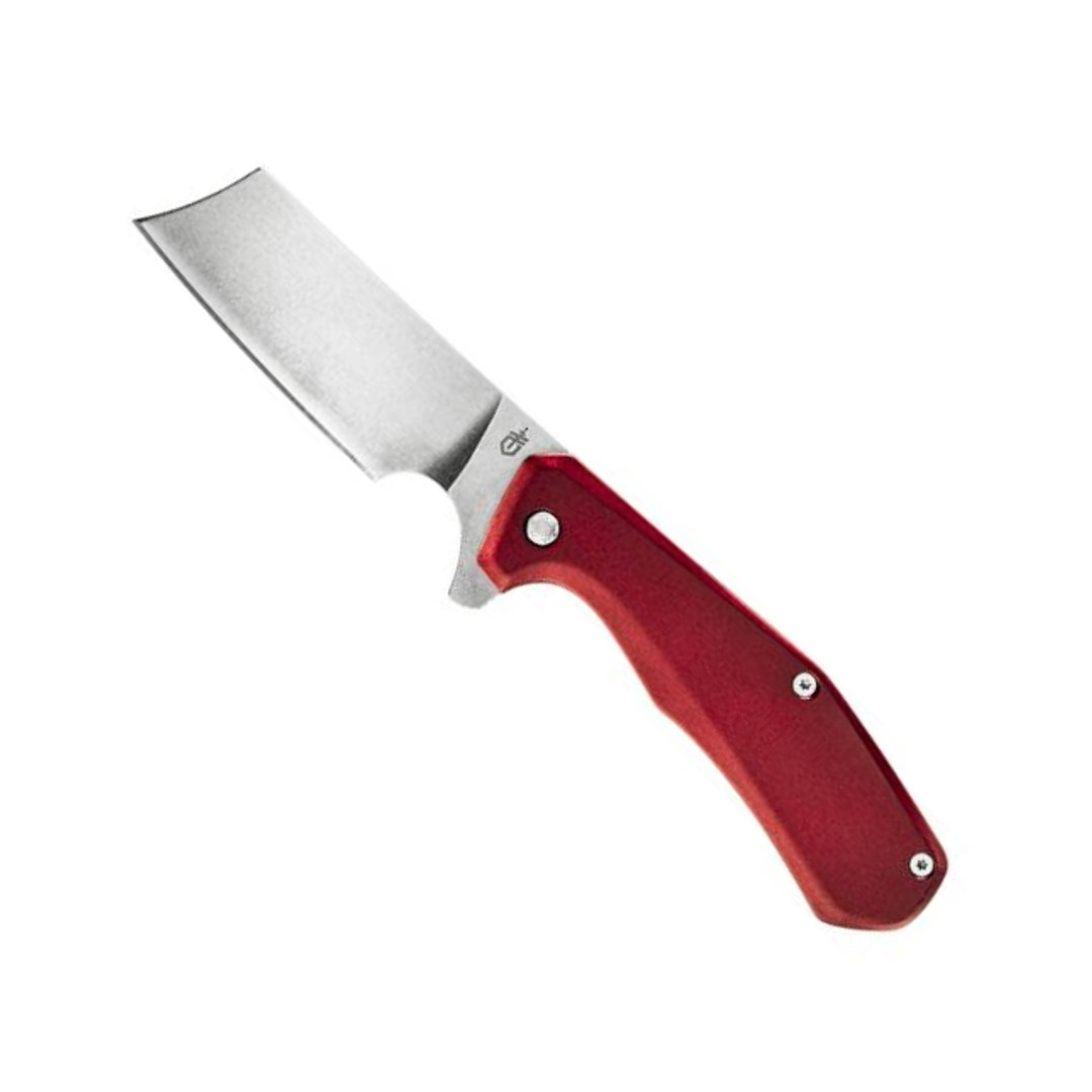 Gerber Red Asada Flipper Knife, Stonewash Cleaver