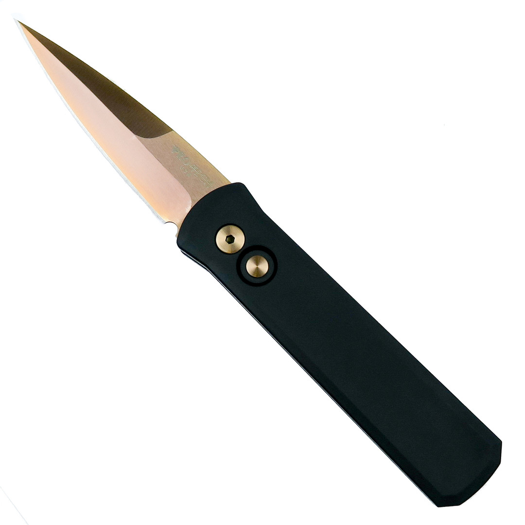 Pro-Tech Godson Auto Knife, Rose Gold Blade