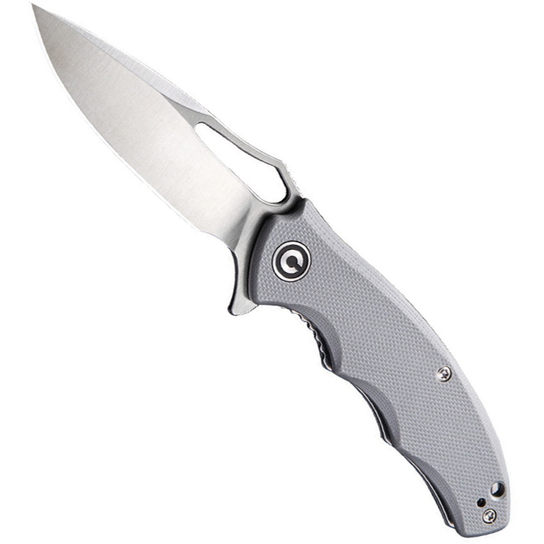 CIVIVI Gray Little Fiend Linerlock Knife, Satin D2 Blade
