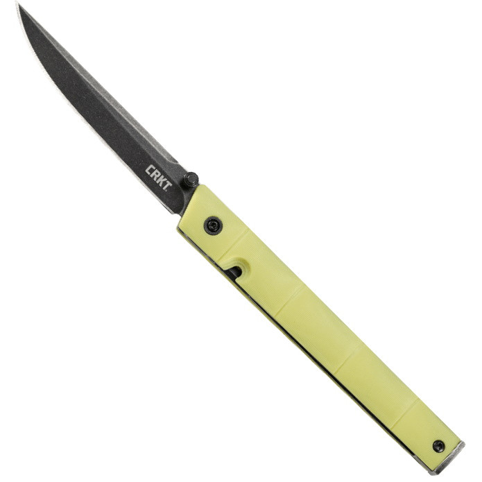 CRKT CEO Bamboo Flipper Knife, Black Stonewash Blade | BladeOps