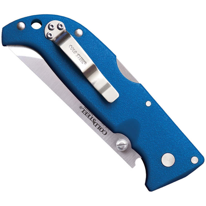 Cold Steel Finn Wolf Folding Knife, Blue Griv-Ex Handles, Clip View