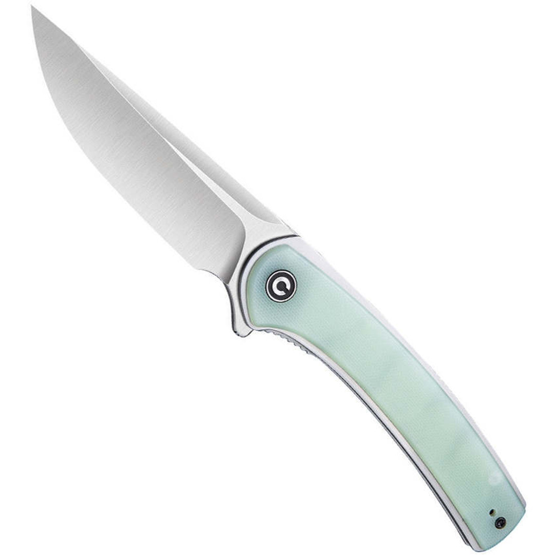 CIVIVI Natural Jade G10 Asticus LinerLock Knife,  Satin D2 Blade