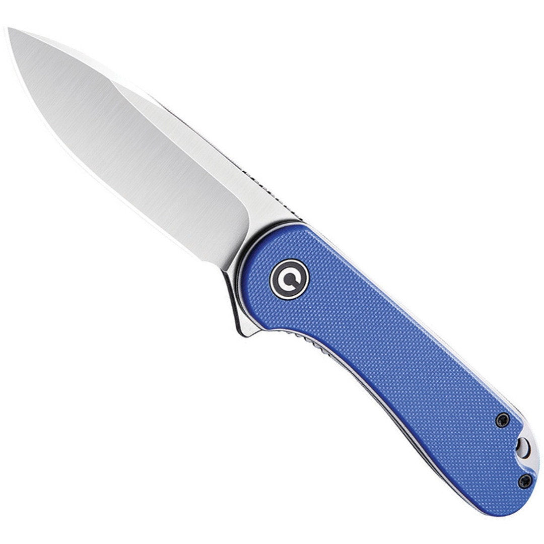 CIVIVI Blue Elementum Flipper Knife, Satin D2 Blade