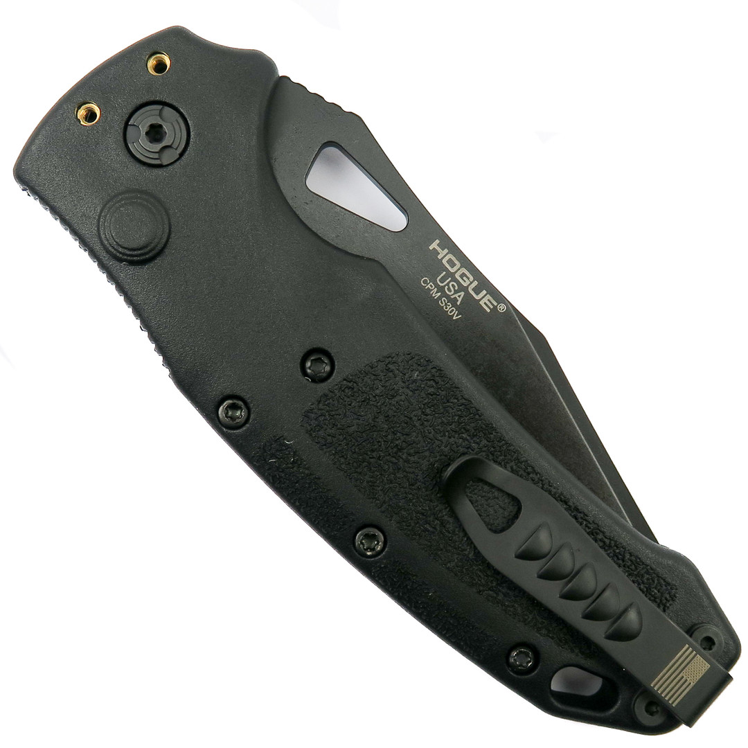 SIG Sauer Knives K320A Nitron Auto Knife, Black Cerakote Tanto Blade, Clip View