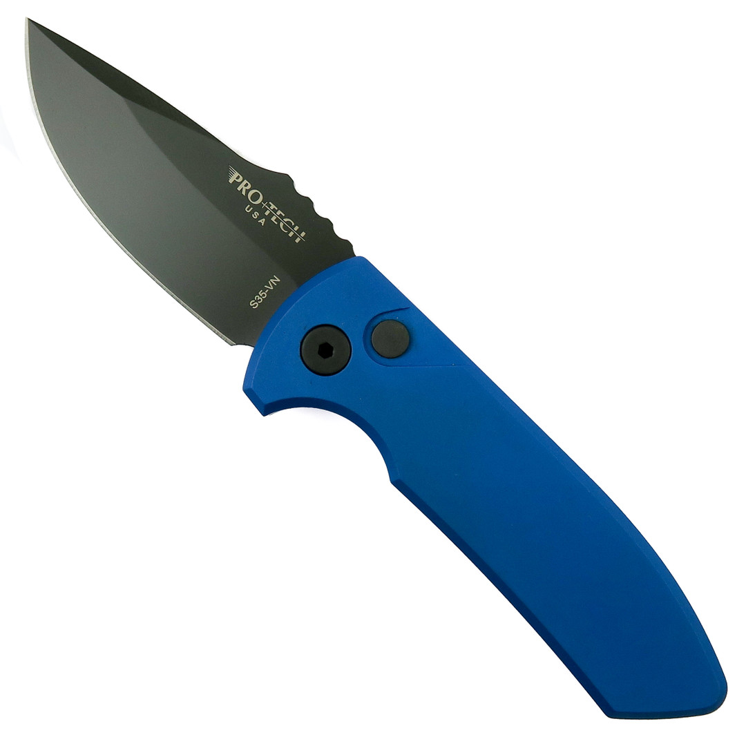 Pro-Tech Blue SBR Auto Knife, Black Blade