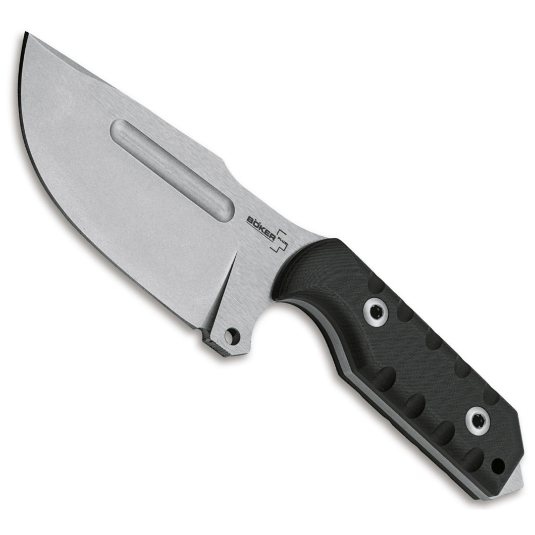 Boker Plus Beowulf Fixed Blade Hunting Knife, N690 Stonewash Blade