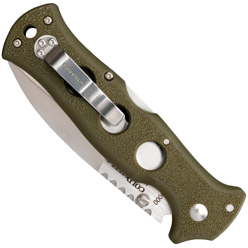 Cold Steel Limited Run Counter Point I Folder Knife, Satin Stiletto Blade, Clip View