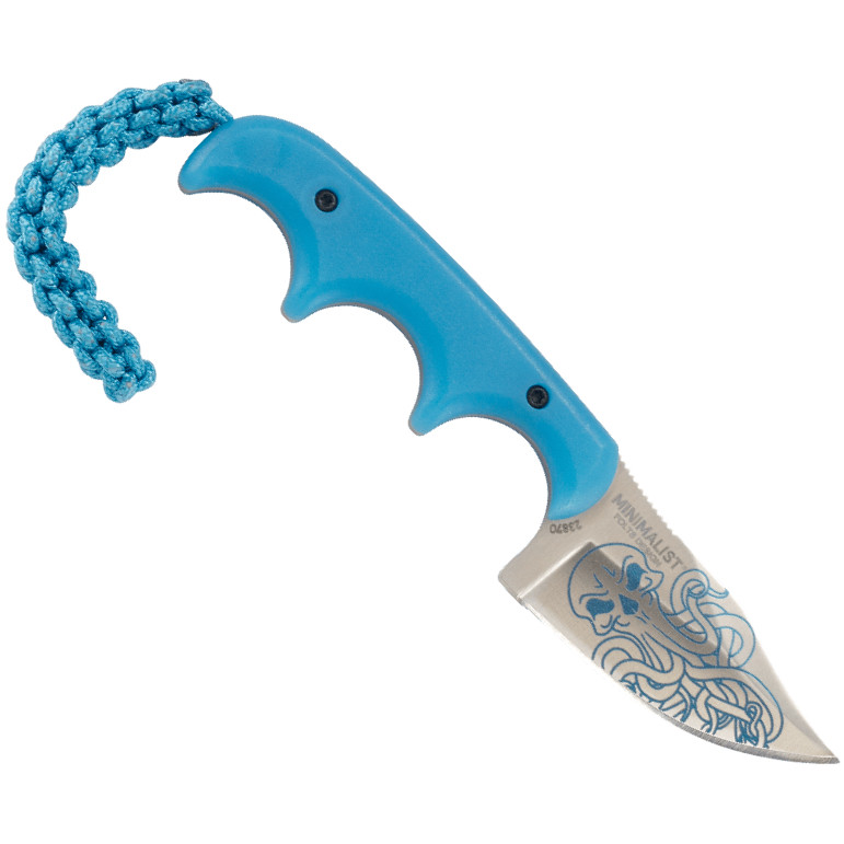 CRKT Minimalist Bowie Cthulhu Neck Knife, Satin Blade, Back View