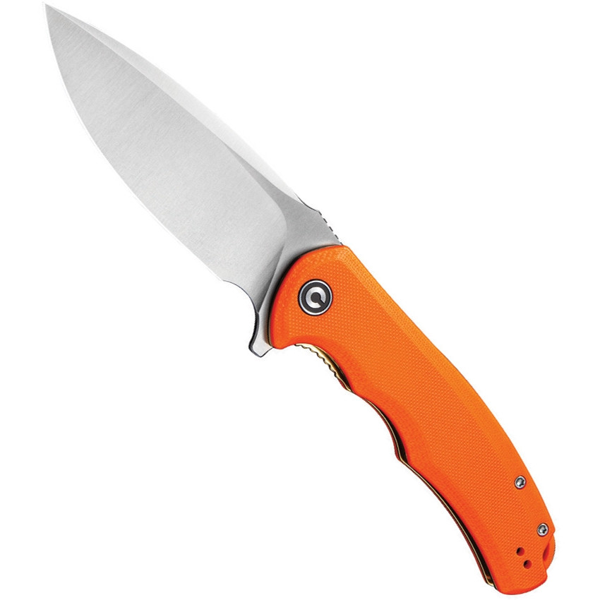 CIVIVI Orange G10 Praxis Flipper Knife , Satin Blade | BladeOps