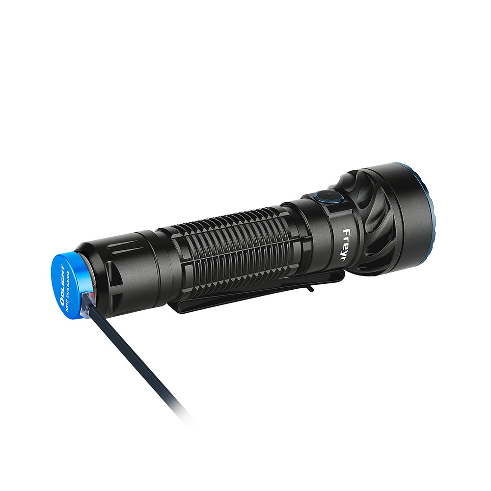 Olight Freyr RGB Rechargeable Black Flashlight, 1750 Lumens | BladeOps