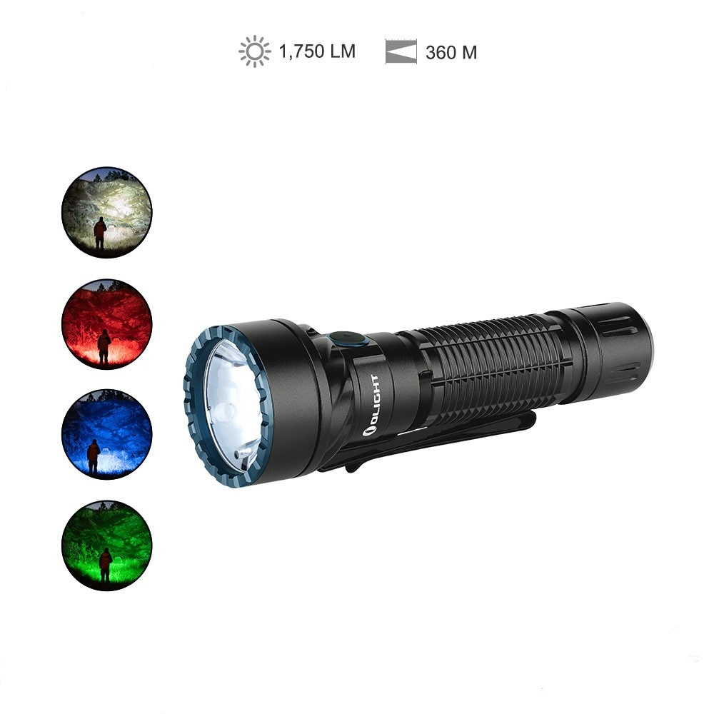 Olight Freyr RGB Rechargeable Black Flashlight, 1750 Lumens | BladeOps