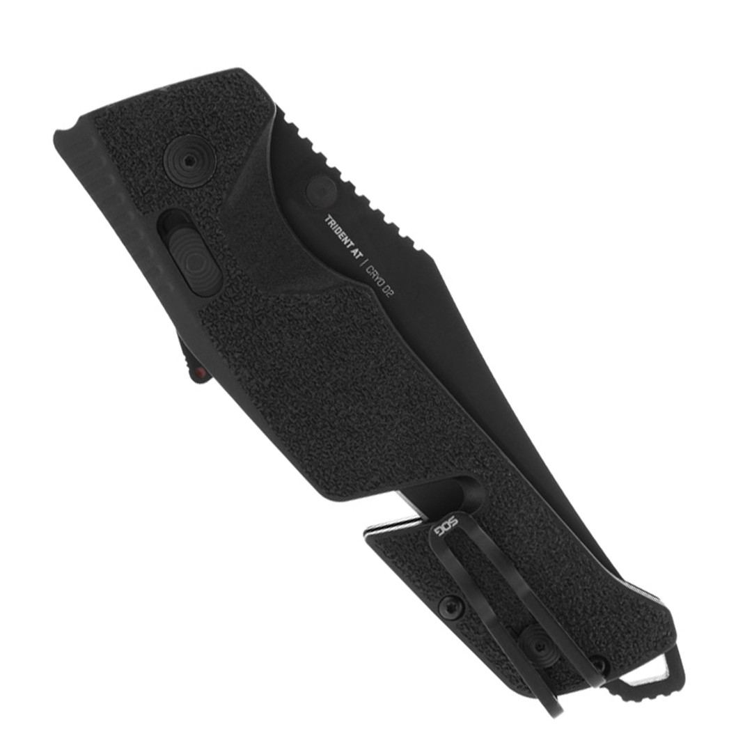 SOG Trident AT Blackout Folding Knife, clip view