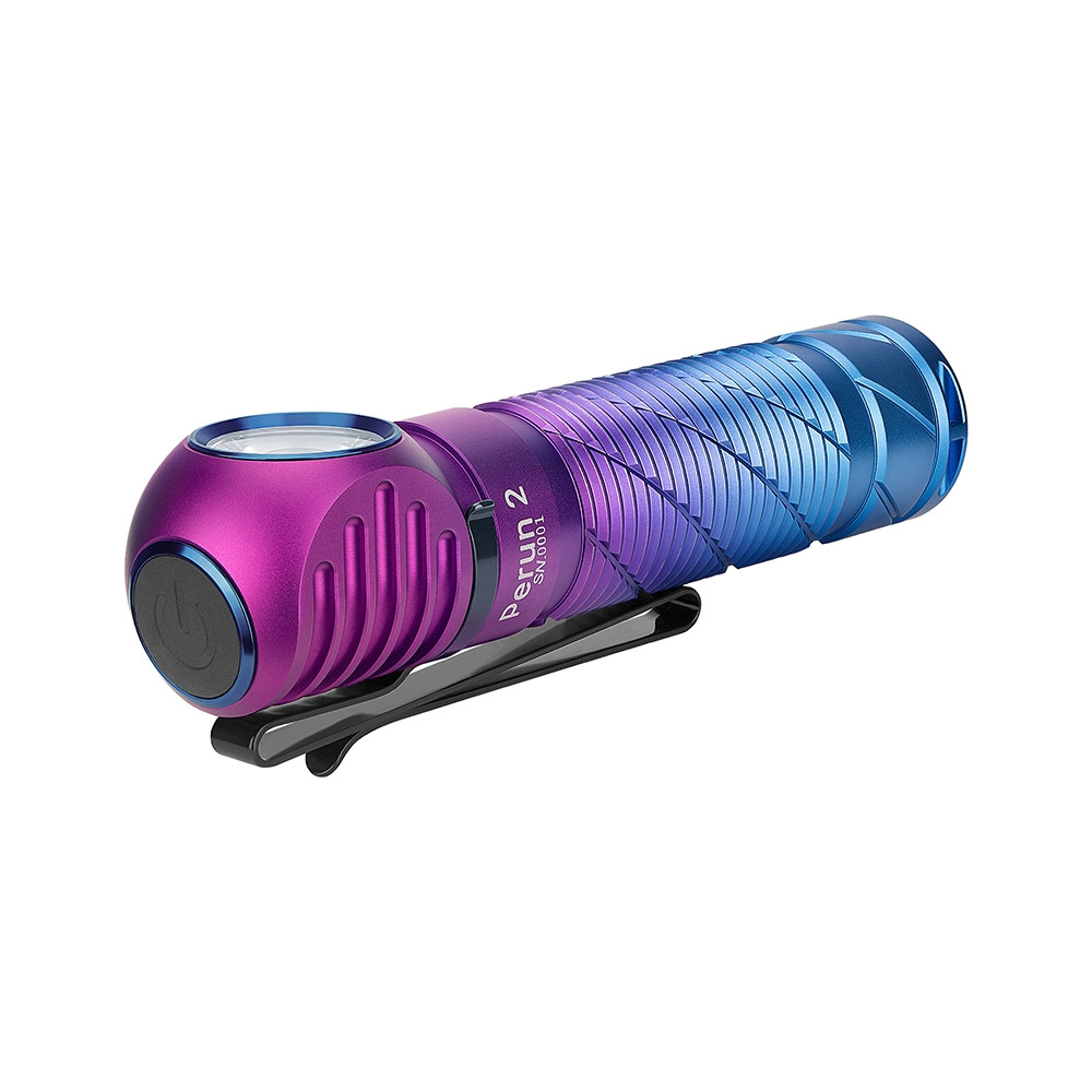 Olight Purple Perun 2 Headlamp Flashlight, Limited Edition, Side Shot