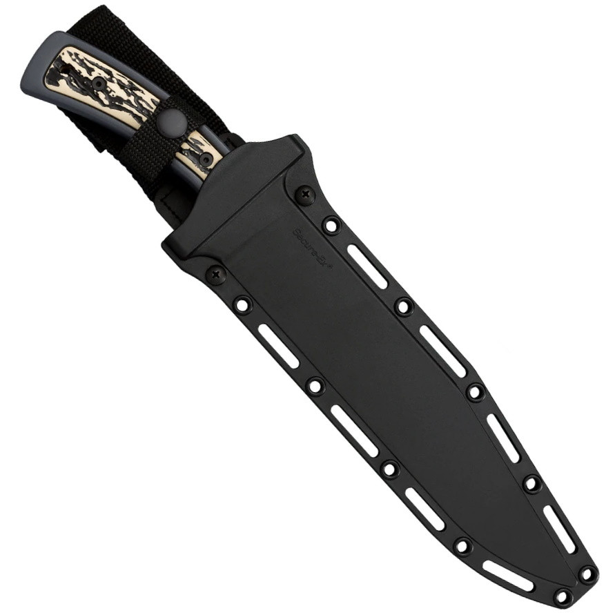 Cold Steel Drop Forged Bowie Knife, 9.5" Blade, Sheath View