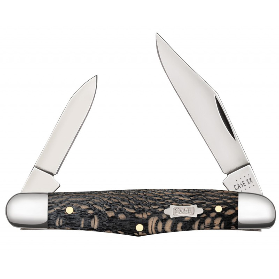 Case Black Sycamore Wood Smooth Half Whittler Knife