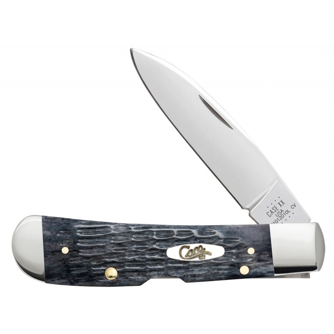 Case Pocket Worn Gray Bone Crandall Jig Tribal Lock Knife