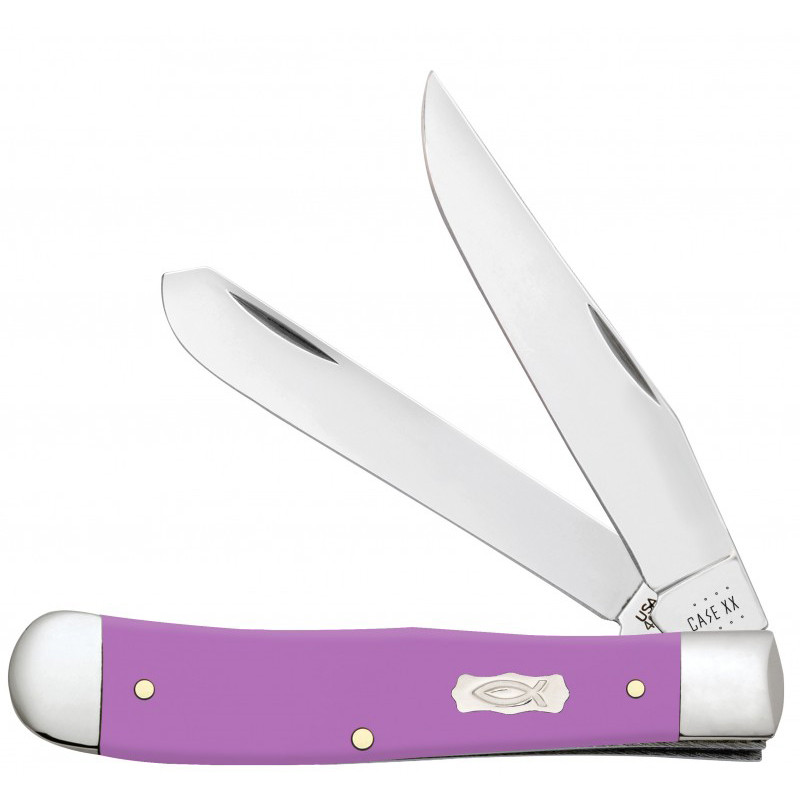 Case Lilac Synthetic Smooth Trapper Knife | BladeOps