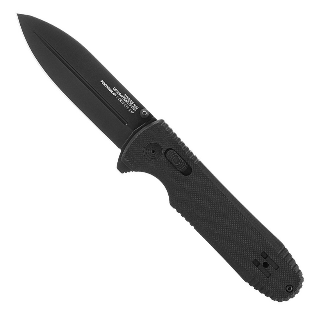 SOG Pentagon XR Black G10 Black TiNi Folding Knife