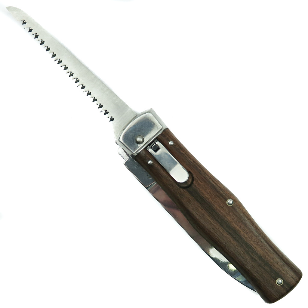 Mikov 241 Predator Rosewood Handle Leverlock Auto Knife, Single
