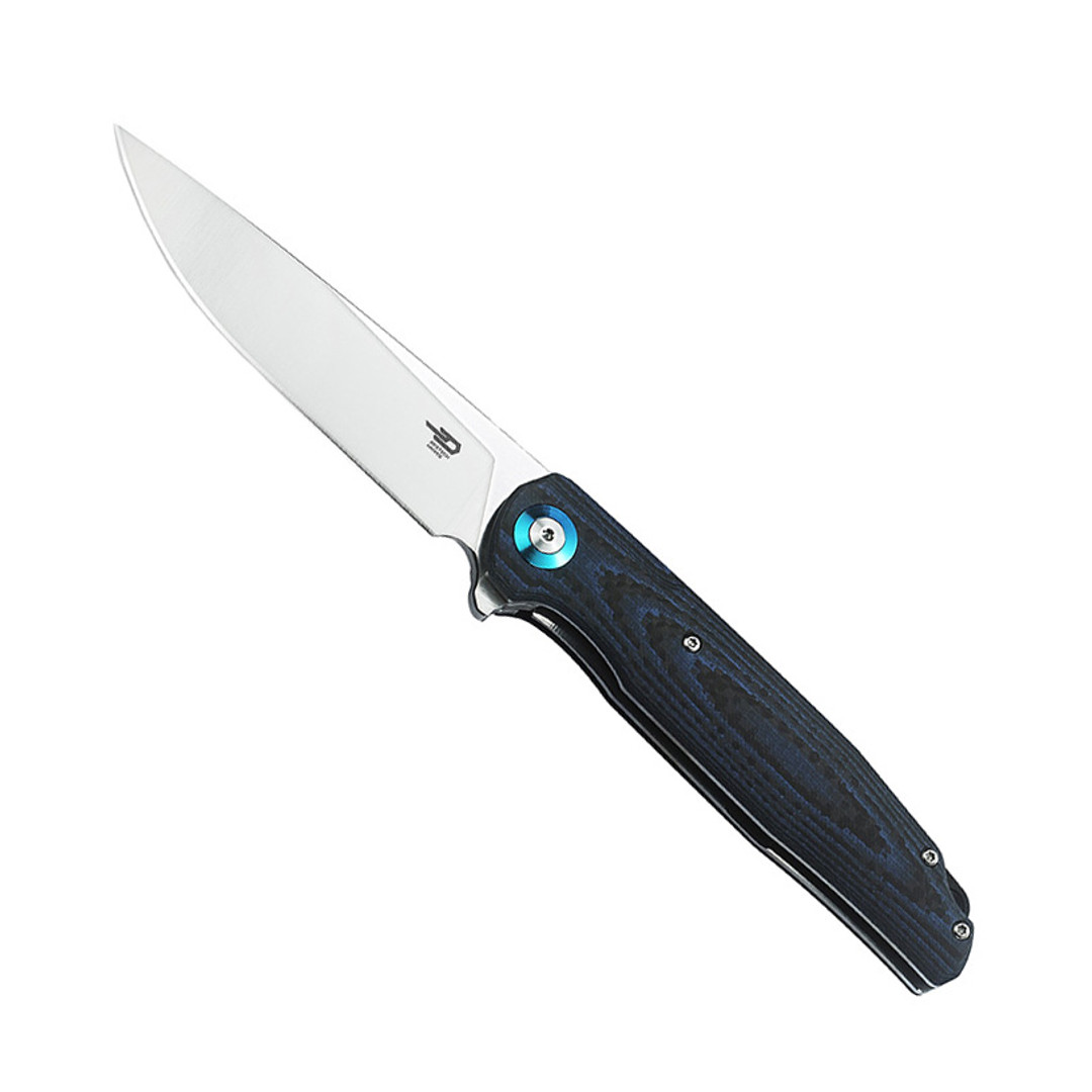 Bestech Knives Ascot Blue G10 and Carbon Fiber Folding Knife