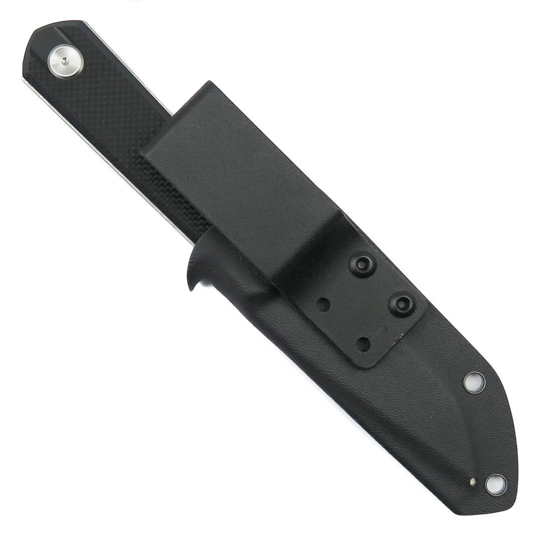 Bestech Knives Hedron Black G10 Fixed Knife, Clip View