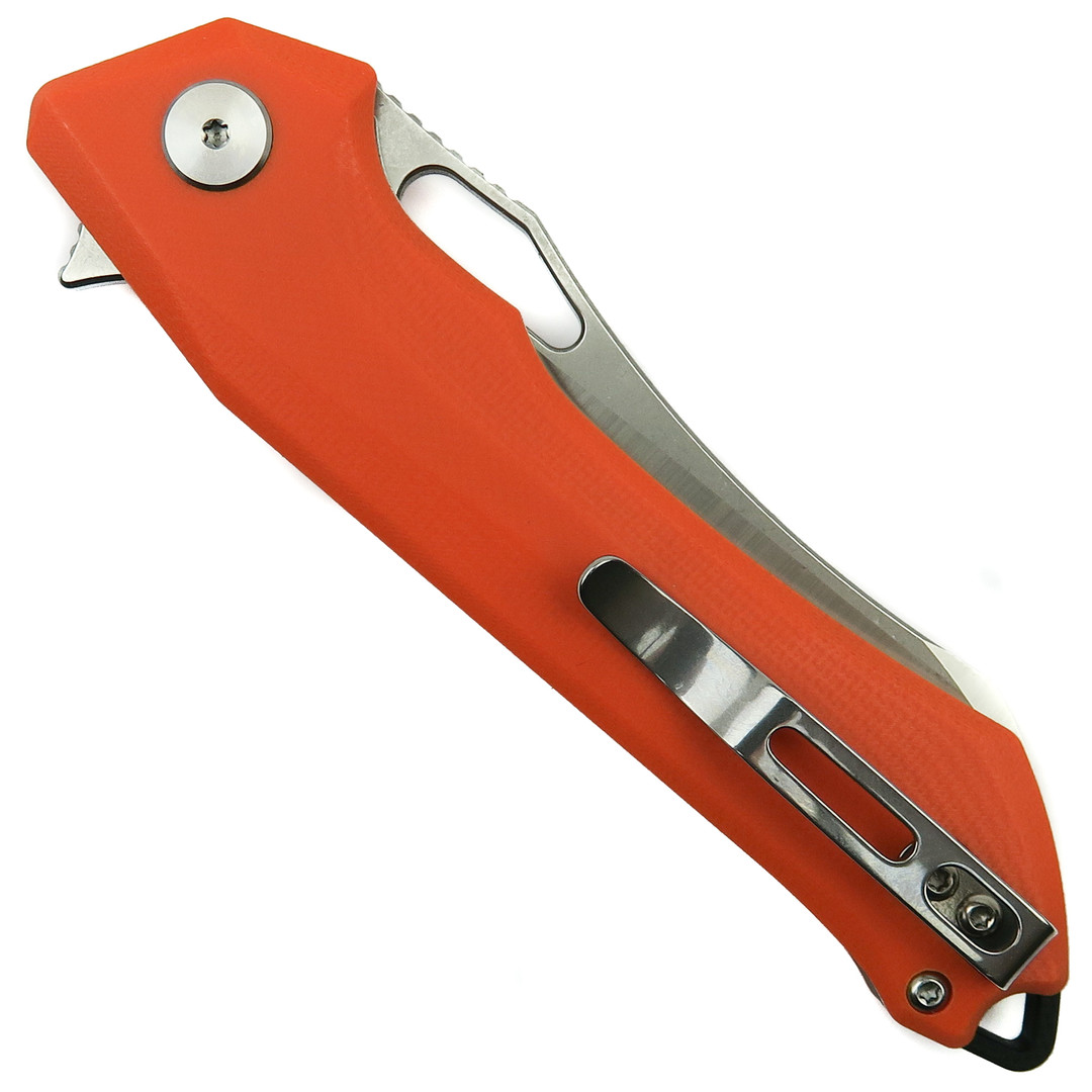 Bestech Knives Platypus Orange G10 Folding Knife, Clip View
