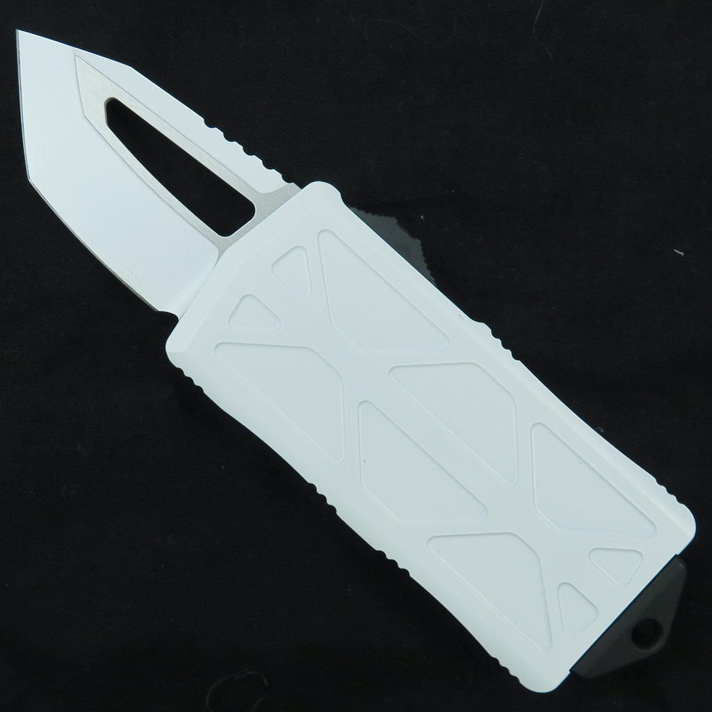 Microtech Storm Trooper Exocet OTF Auto Knife, Tanto White Blade