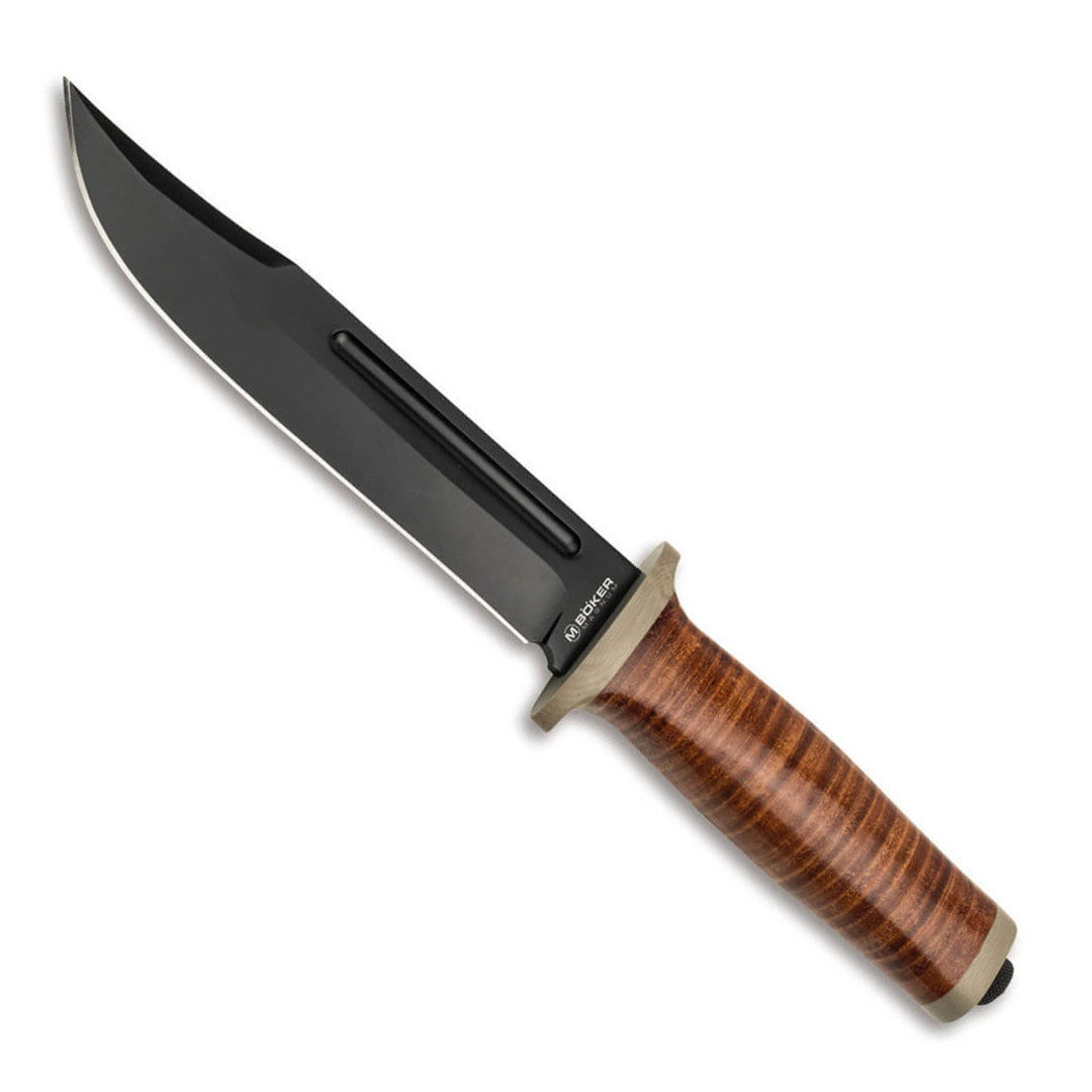 Boker Magnum Ranger Field Bowie Fixed Blade Knife, Black Blade 