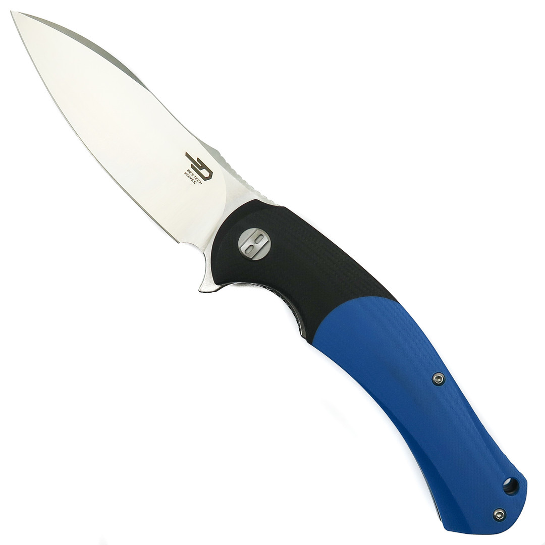 Bestech Knives Penguin Blue and Black G10 Folding Knife