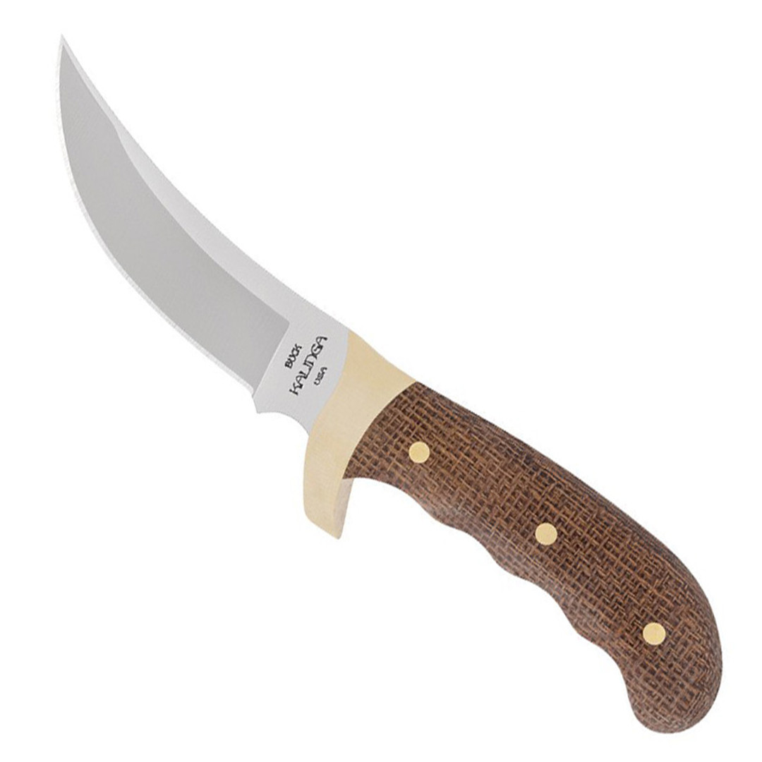 Buck Kalinga Legacy Brown Burlap Micarta Fixed Blade Knife 