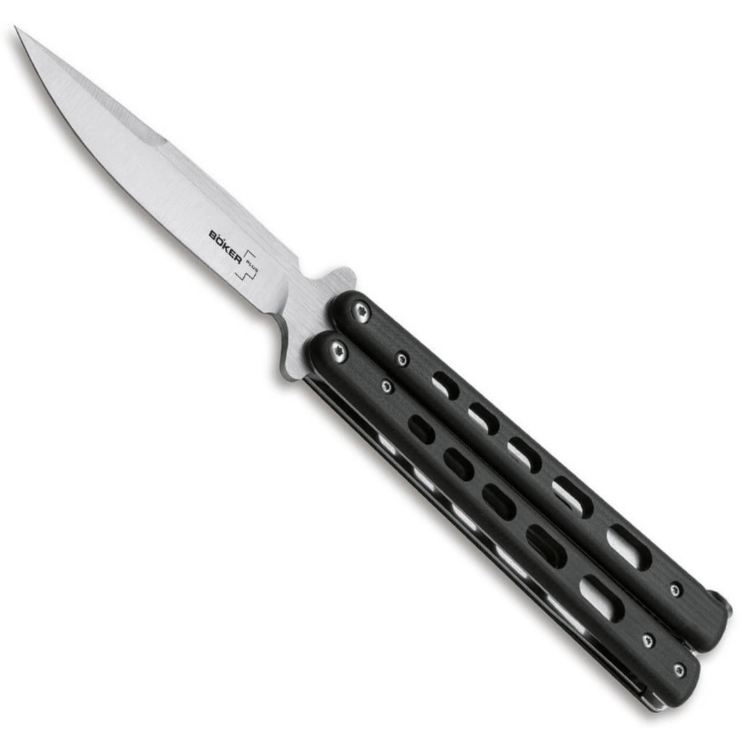 Boker Balisong Big Tactical - Large D2 Blade / Black G-10 Handle