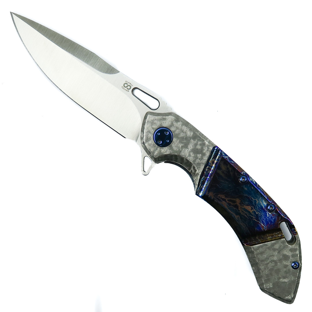 Olamic Cutlery Frosty Entropic Wayfarer 247 Knife, Satin Blade