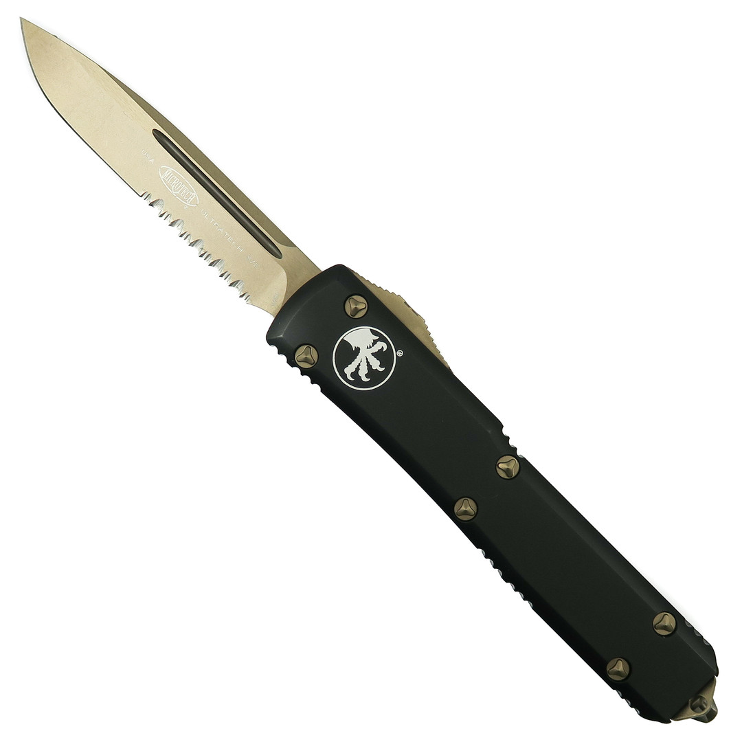 Microtech Ultratech OTF Auto Knife, Bronze Combo Blade