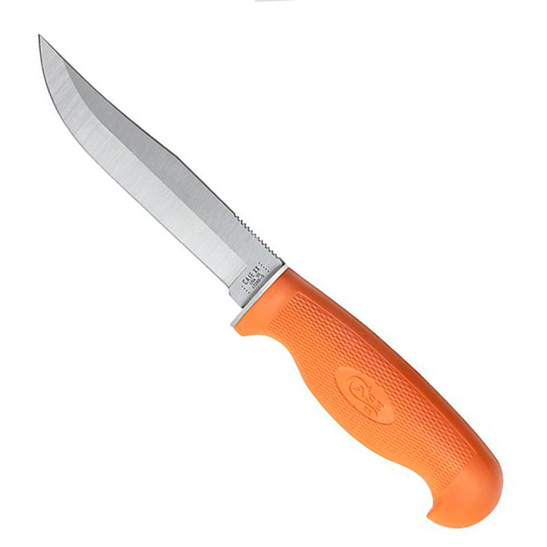 Case Hunter Orange Synthetic Smooth Hunter Fixed Blade Knife, Clip Blade