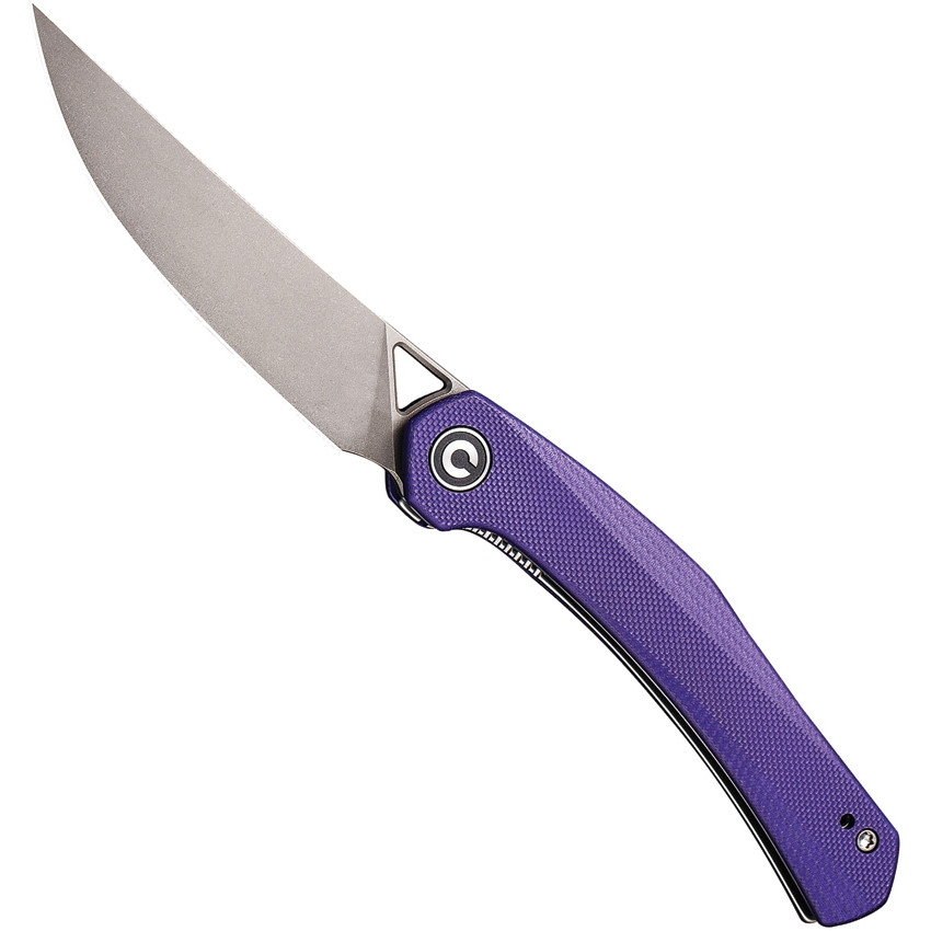 CIVIVI Purple G10 Lazar Front Flipper, Stonewash Blade | BladeOps