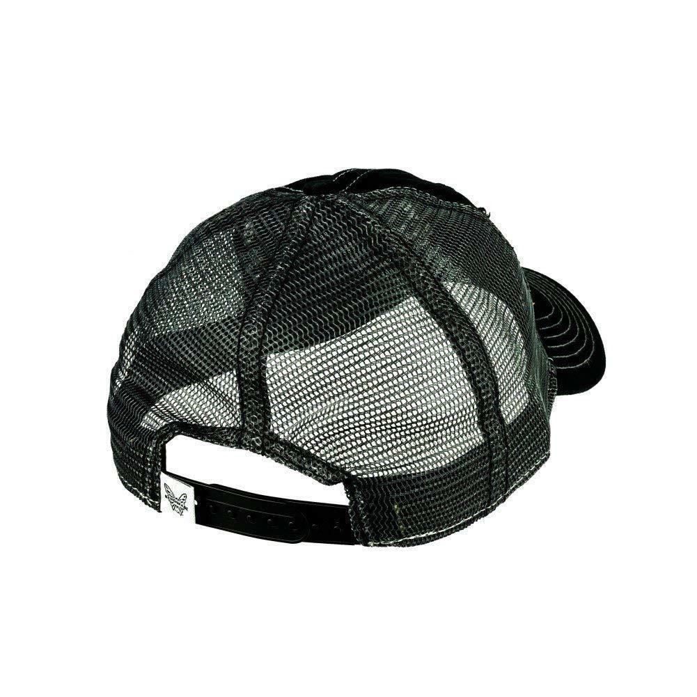 Benchmade Solid Steel Black Trucker Hat, Back View