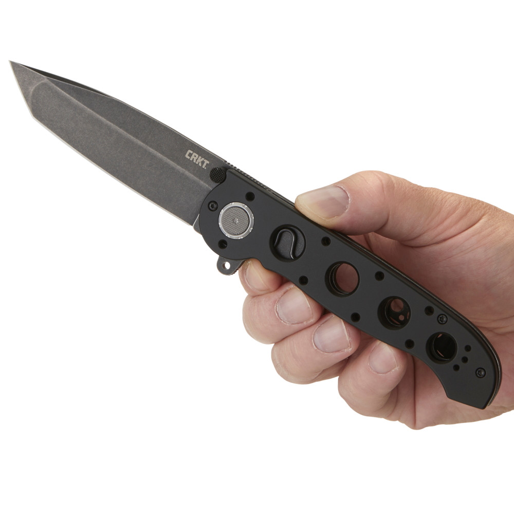 CRKT M16-04DB Deadbolt Assist Knife, Black Tanto D2 Blade | BladeOps