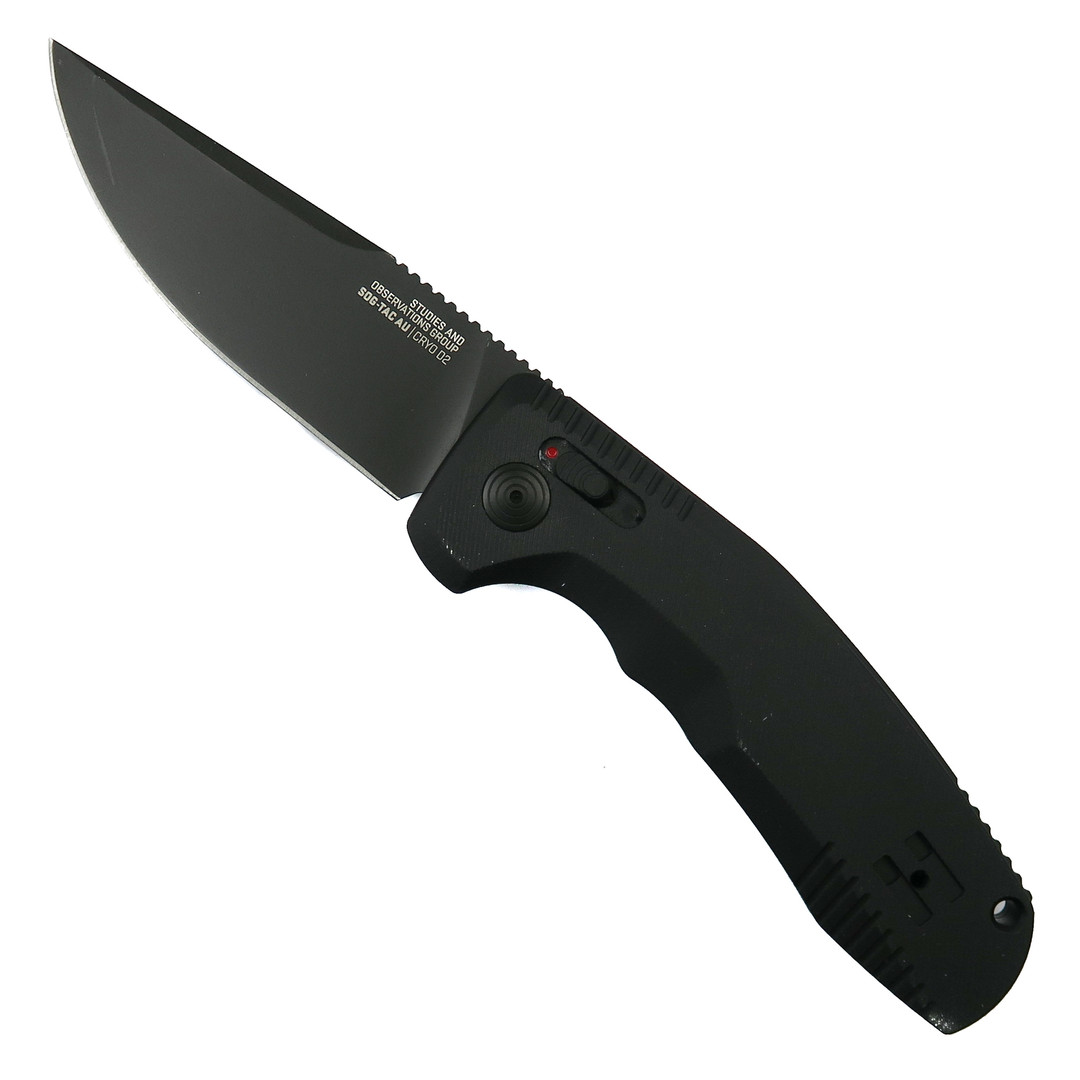 SOG SOG-TAC AU Auto Knife, Black D2 Drop Point Blade