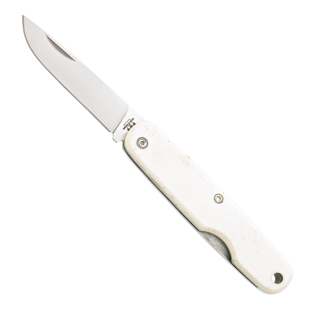 Bear & Son White Smooth Bone Slip-Joint Executive Knife