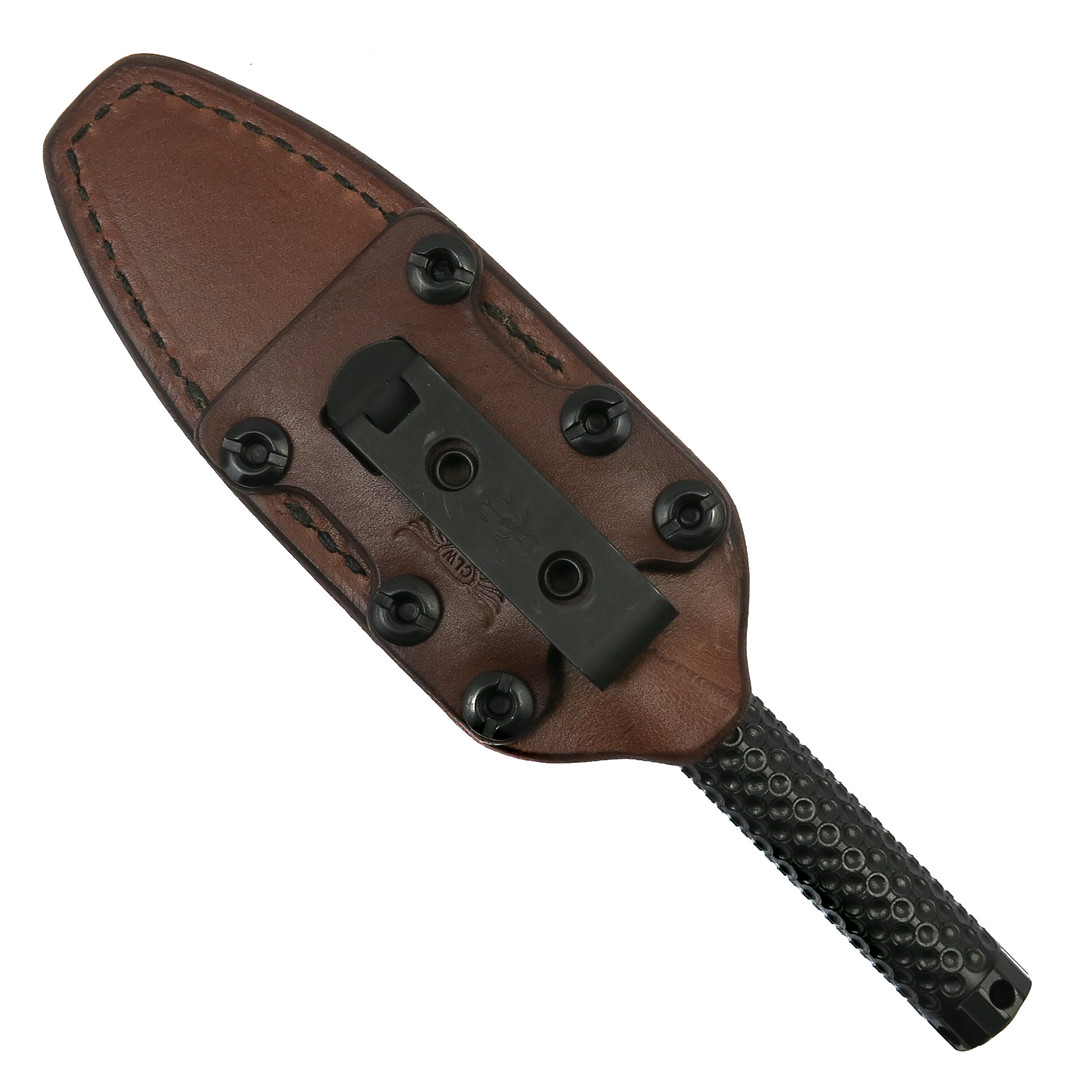 Microtech Custom ADO Boot Dagger, DLC Blade, Sheath View