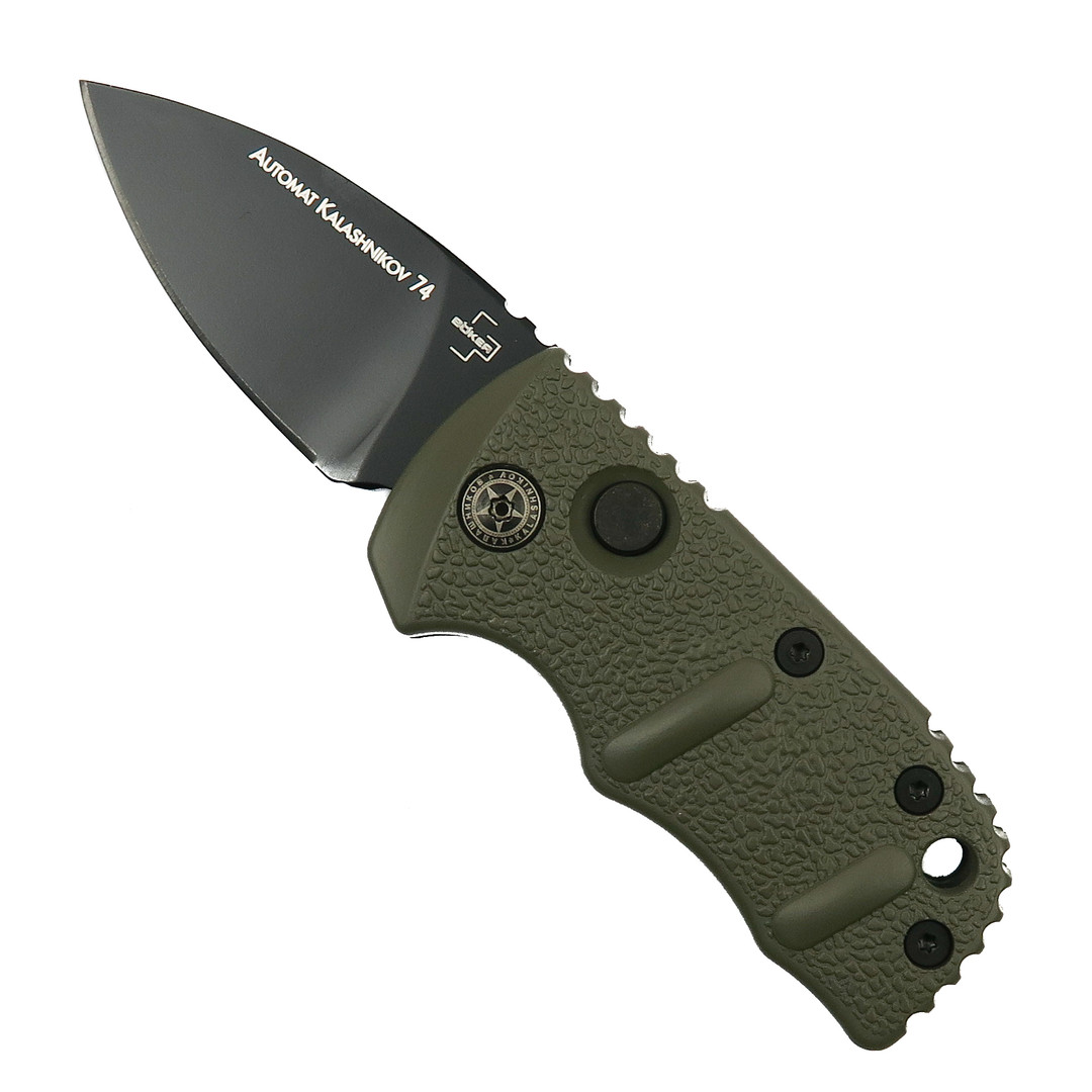 Boker OD Green Sub Kalashnikov Auto Knife, 1.95" Black Blade