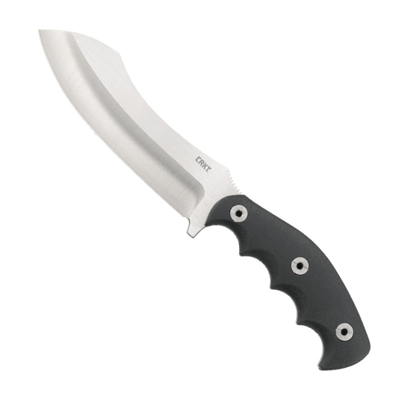 CRKT Black Catchall Fixed Blade, Satin Sheepsfoot Blade | BladeOps