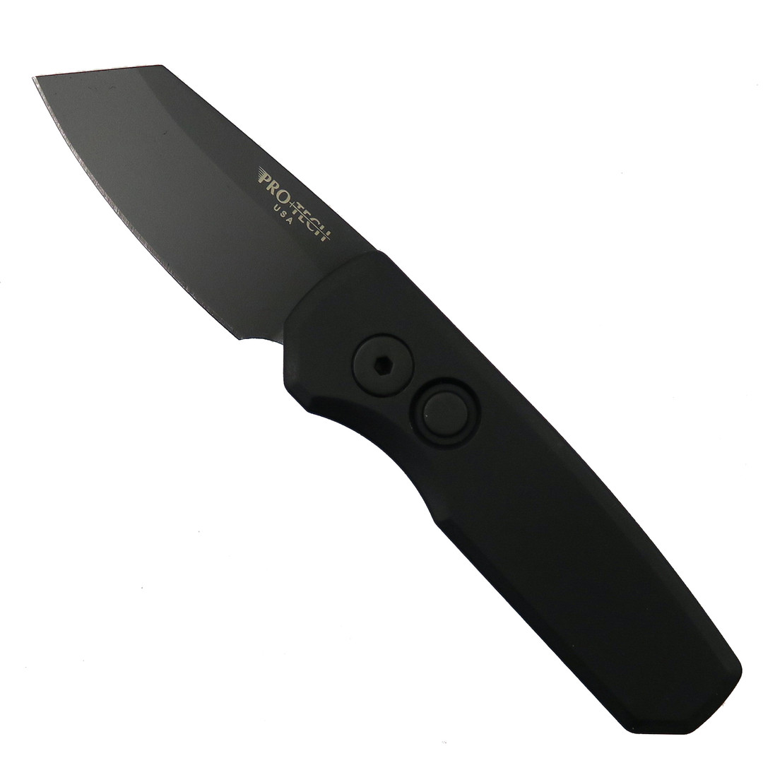 Pro-Tech Runt 5 Auto Knife, DLC Black Reverse Tanto Blade