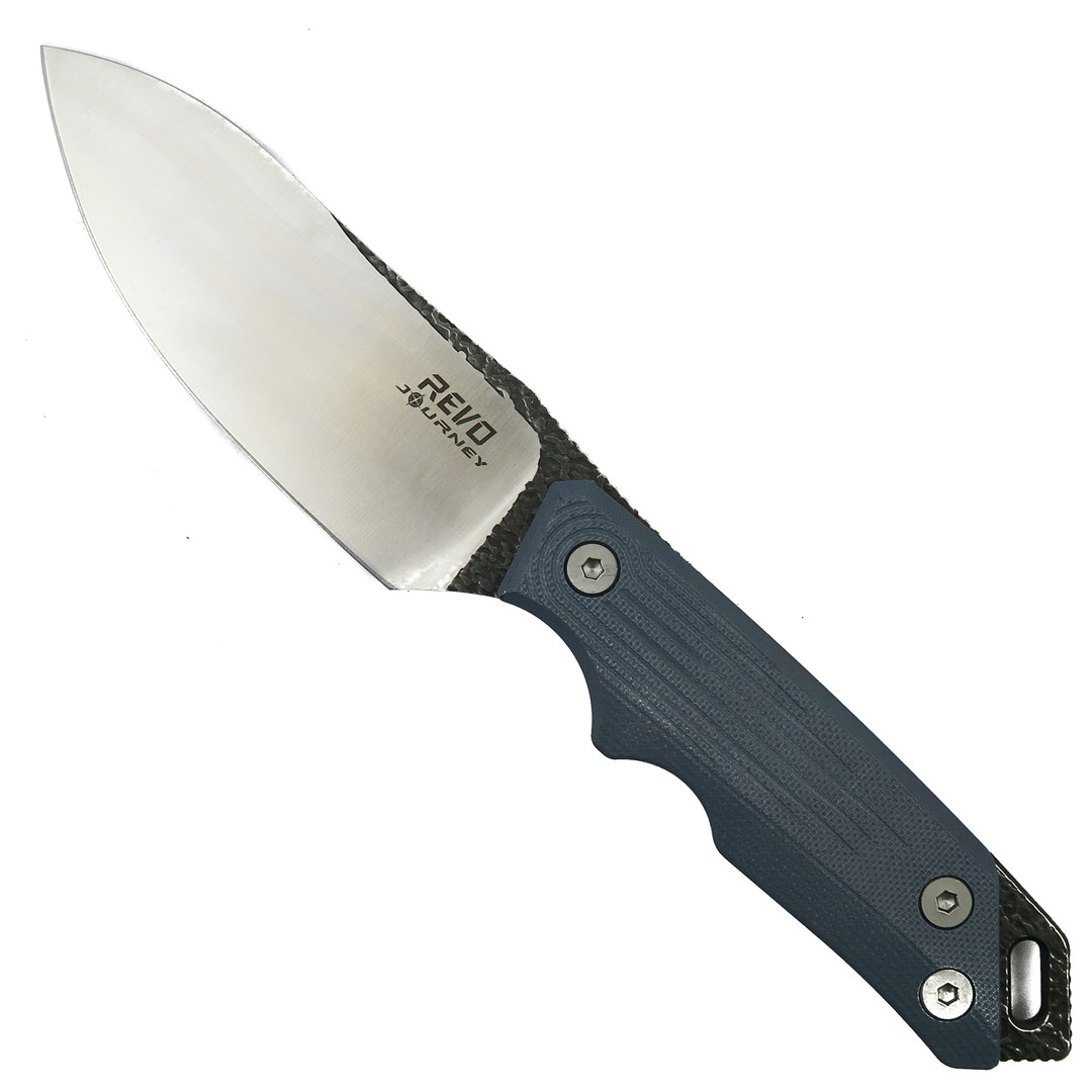 REVO Grey G-10 Journey RJ1 Fixed Blade, Satin Blade