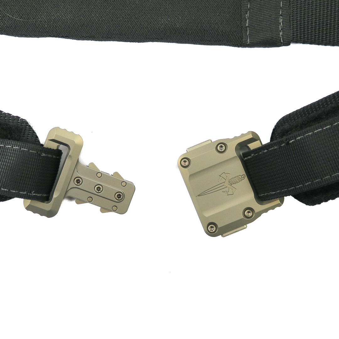 Microtech Titanium Apis Tactical Nylon Belt, Open View