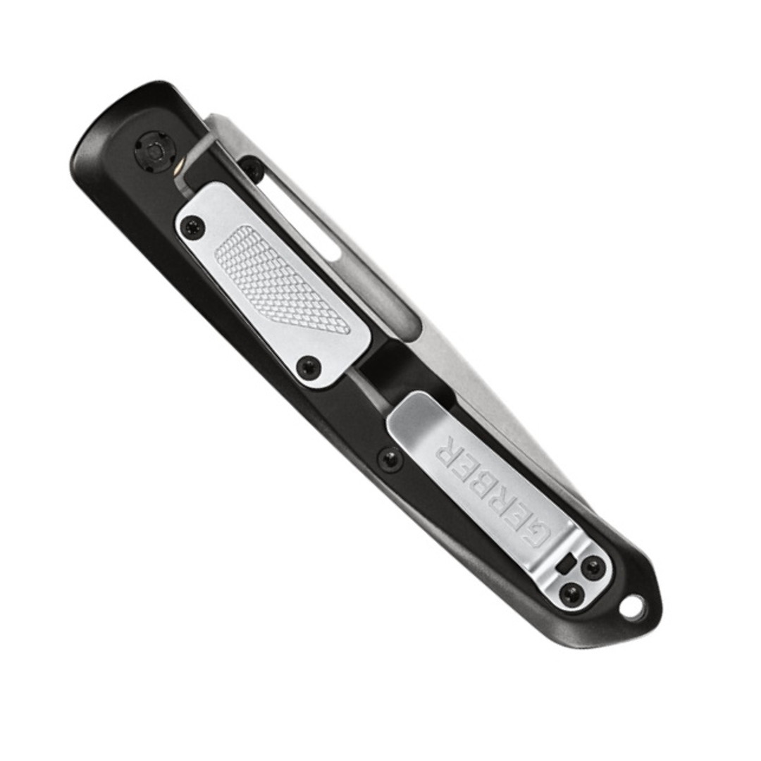 Gerber Affinity Frame Lock Aluminum Folder Knife, Gray Finish Blade, closed view